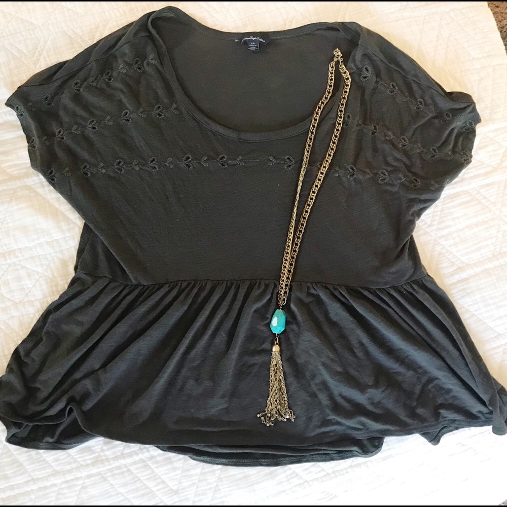 American Eagle Peplum top